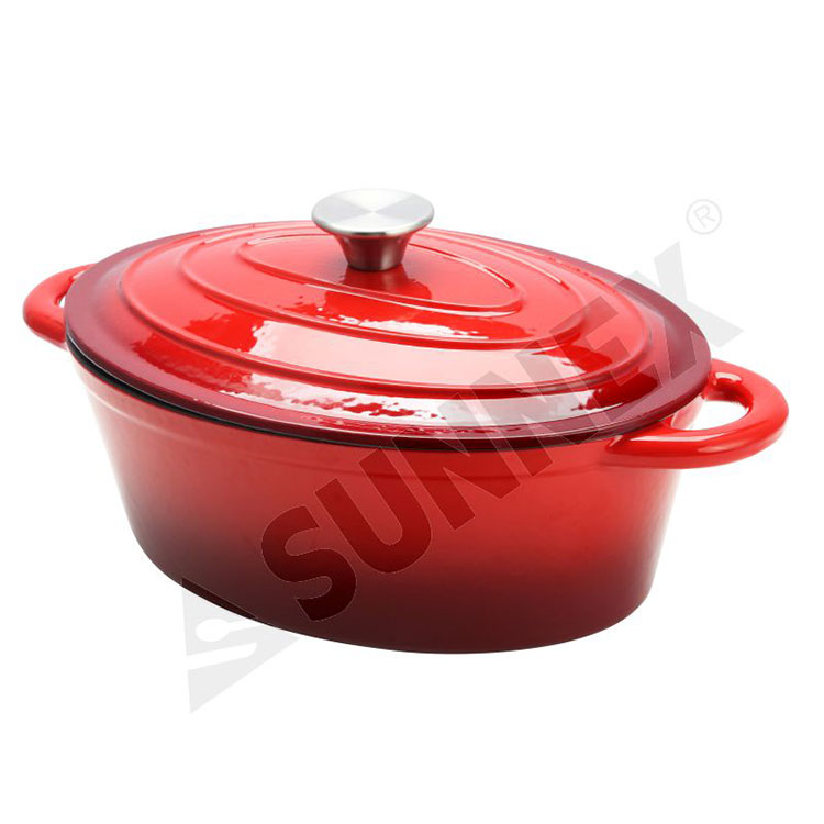 Cast Iron Enamel Casserole Oval