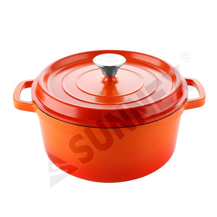 ໂຮງງານມືອາຊີບ Die-cast Aluminum Round Casserole Dish With Lid